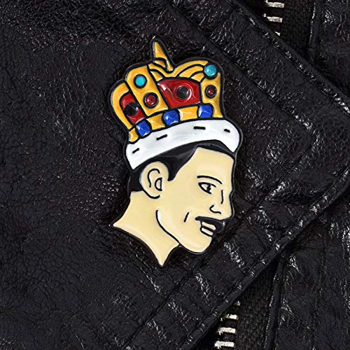 Premium Handmade Enamel Lapel Pin Brooch Badge - color: Freddie with Crown, size: 1 Pin