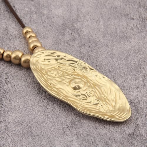 Bohemian Necklaces for Women Long Leather Necklace with Large Pendant Chunky Boho Hippie Jewelry Pendant Chocker Necklace - style: Bohemian Leather Necklace