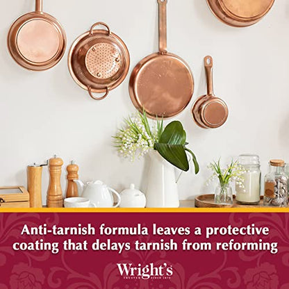 Wright's Silver and Copper Cleaner and Polish - 8 Ounce Each - Premium Metal Polish Silver Copper Brass Chrome and More - style: (Sliver and Copper)