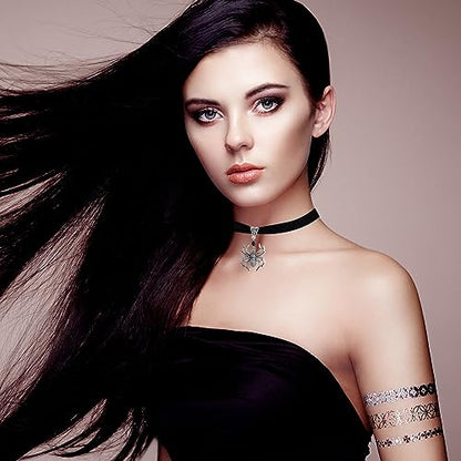 Gothic Black Velvet Goth Choker Necklace for Women,Cameo Black Choker Crow Skull Pendant Necklace Vintage Collar Skull Necklace Gothic Jewelry - style: Spider