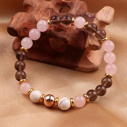 KSQS Healing Stone Bead Bracelet for Women, Natural Gemstones Balance Protection Bracelet, Spiritual Crystal Beads Bracelet Anxiety Relief with Meaning Card - color: Anger Away