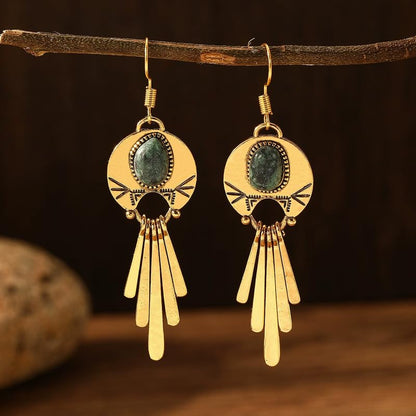 Retro Exaggerated Drop Earrings Personality Vintage Carved Dangle Earrings Daily Accessories Party Valentine's Day Jewelry Gifts for Women - style: Retro Style 11