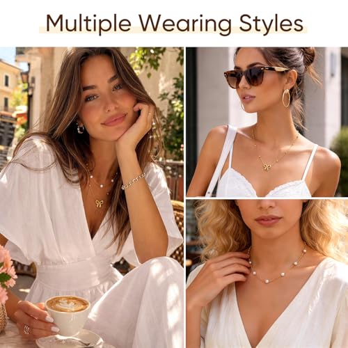 KSF Gold Lariat Necklace for Women Y Shaped Layered CZ Drop Chain | Y shaped necklace; Layered CZ detail; Long lariat style; Gift for her - color: Gold-12