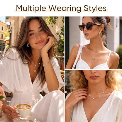 KSF Gold Lariat Necklace for Women Y Shaped Layered CZ Drop Chain | Y shaped necklace; Layered CZ detail; Long lariat style; Gift for her - color: Gold-12