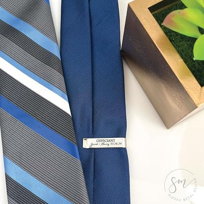 Personalized Officiant Gift Tie Clip Wedding Party Tie Bar Pastor Will You be my Proposal OFFICIANT-TIE