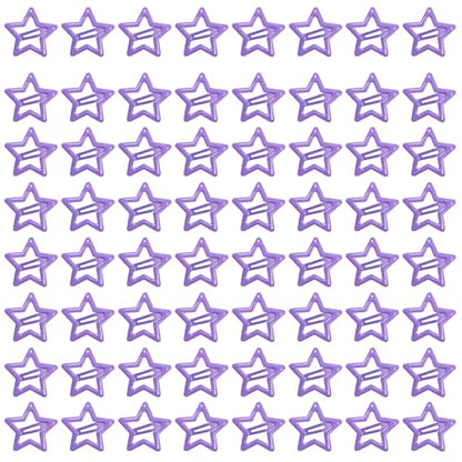 64 Pcs Metal Snap Hair Clips for Women,Small Snap Barrettes for Women Girls Thick Fine Hair (Purple) - color: Purple
