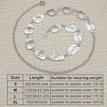 Metal Waist Chain Body Jewelry Link Belt for Women Girls - color: Silver 2, size: XL: 59 in (150 cm)