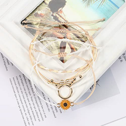 Ardorchid Halloween Bracelets for Women Pumpkin Ghost Steleton Bat Skull Beaded Stackable Stretchy Bracelet Rugby Thanksgiving Christmas Heishi Bracelets - color: Z-1