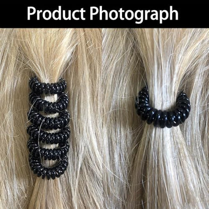 8 Pcs Spiral Hair Ties No Damage Creaseless Phone Cord Coil Scrunchies for Thick Hair Plastic Curly Ponytail Holders for Women, Girls and Teens Invisibobble Elastic Teleties women Bands