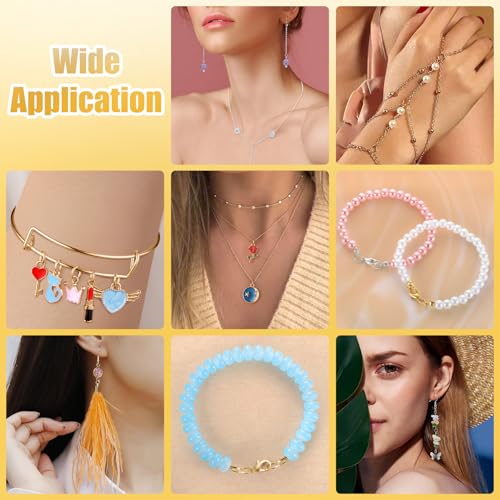 2425pcs Crimp Beads Jewelry Making Kit, Funtopia Crimp Tubes, Crimp Covers | Wire Guards, Lobster Clasp, Jump Ring for Bracelet Earring Necklace Making DIY Jewelry Repair Kit Supplies