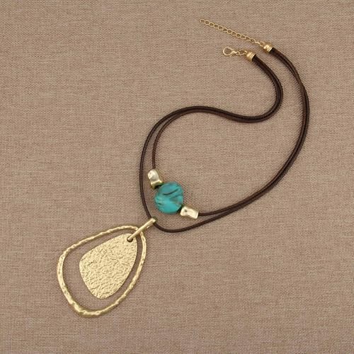 Chunky Pendant Necklace for Women Vintage Boho Necklaces Choker Layered Statement Necklaces Bohemian Jewlery Gifts - style: Large Pendant Necklace