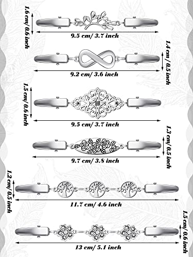 Hicarer 6 Pieces Vintage Shirt Dress Cardigan Clip, Waist Clip for Women, Sweater Shawl Brooch Jacket for Clothing - style: Elegant Style