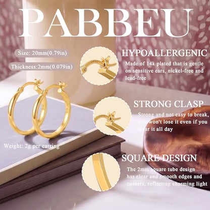 925 Sterling Silver Hoop Earrings Silver Hoops Earring Large Hoop Earrings | Jewelry for Her Gift Large Silver Hoop Earrings Hypoallergenic Thin Hoop Earring for Women Sensitive Ears 20/30/40/50/60/70mm - color: 20mm Gold