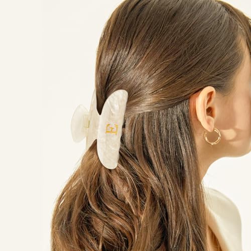 Gifts for Women Teen Girls,Medium Initial Hair Clips - Gold,B | Personalized Strong Hold Claw Clips – Great for Updo,Half Up Hairstyle – Daily Hair Accessories,Birthday Bridesmaid Gift