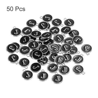 MECCANIXITY Alphabet Enamel Letter Charm Jewelry Charm Pendant for Jewelry Making, Bracelet, Craft - style: J