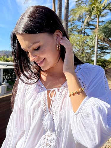 PEARLADA 18k Gold Plated Chain Layerd Bracelet Coin Charm Toggle Bracelet Trendy Cubic Zirconia Jewelry - color: Spike
