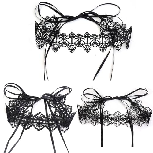 Pink Lace Choker Necklace Set, 10 Pieces - color: Black-3