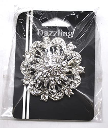 Belagio Enterprises 2 1/2-Inch Rhinestone Brooch | BW-171-182 - size: 2-1/2-Inch, style: BW-136