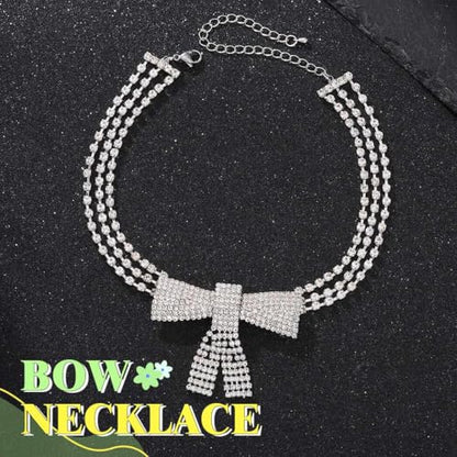 JEAIRTS Rhinestone Choker Necklace Silver Diamond Chain Jewerly for Women | Sparkly Multi-row Crystal Chokers Women's Wedding Prom Formal Jewelry Accessories - color: Style 5