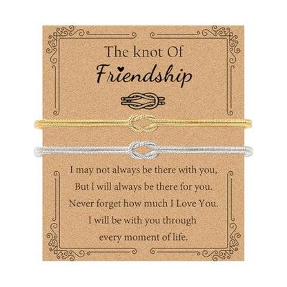 Matching Bracelets for Couples Love Knot Bracelet Pinky Promise Soulmate Relationship Friendship Bracelets Forever Infinity Jewelry Gifts for Women Her Him - style: FRIEND-G+S