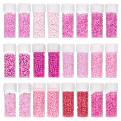 SUNNYCLUE 120G 12/0 Seed Beads 2mm Small Pony Beads Pink Round Glass Seed Bead Bulk Small Glass Bead Mini Glass Loose Spacer Beads for Jewelry Making DIY Earrings Friendship Bracelets Necklace - color: Mixed Color 3