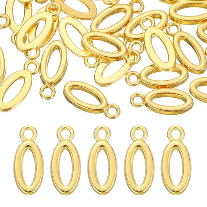 uxcell Letter Charm, Alloy Letter Initial Alphabet Charm for DIY Craft Jewelry Making Bracelets Earrings Necklace - color: Gold - O
