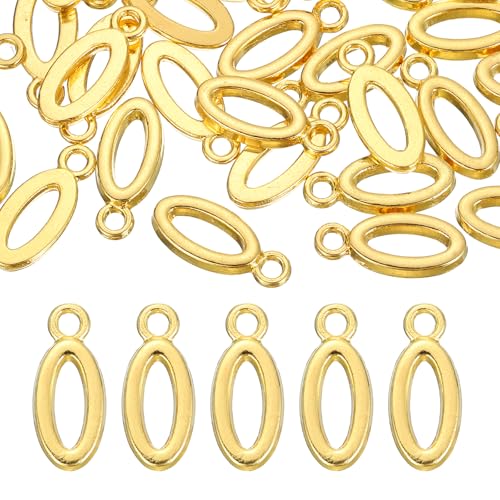 uxcell Letter Charm, Alloy Letter Initial Alphabet Charm for DIY Craft Jewelry Making Bracelets Earrings Necklace - color: Gold - O