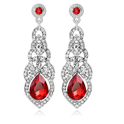 Cute Hollow Crystal Rhinestone Teardrop 8-Shaped Long Dangle Earrings for Women Fashion Strand Jewelry - style: Style07