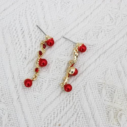 Bridal Pearl Choker Necklace Earrings Bracelet Wedding Crystal Jewelry Set for Women Brides Bridesmaid Prom - color: Siam-Gold Plated