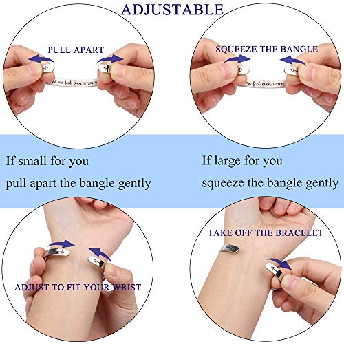 Btysun Bracelets for Women Mothers Day Bracelet Gifts from Daughter Inspirational Gifts for Women Graduation Gifts for Her Motivational Birthday Cuff Bangle Friendship Personalized Mantra Jewelry… - style: 1YOU f*cking GOT THIS silver