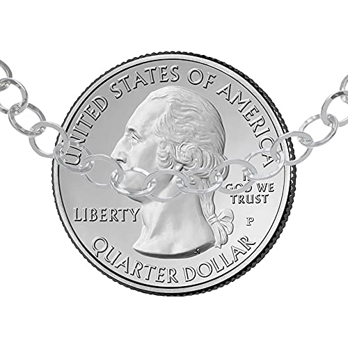 Savlano 925 Sterling Silver 9, 10 Inches Chain Anklet for Women Comes With a Gift Box - style: Circle/5.5mm