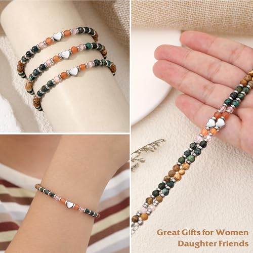 Best Friend Bracelet Gifts for Women Sister Bestie, Christmas Gift for Teens Mom Daughter Granddaughter Birthday Gift for Her Stocking Stuffers - color: African Turquoise-Daughter