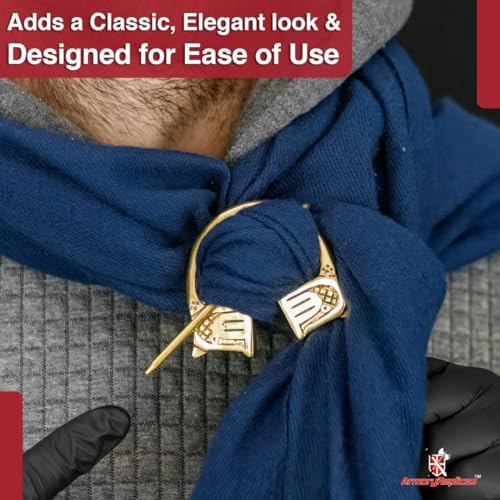 Armory Replicas™ Hand Forged Solid Brass Medieval Cloak Brooch – Viking, Celtic & Fibula Garment Pin Collection - style: Brooch,Brass