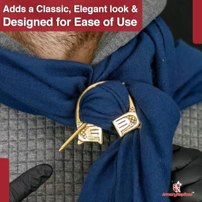 Armory Replicas™ Hand Forged Solid Brass Medieval Cloak Brooch – Viking, Celtic & Fibula Garment Pin Collection - style: Brooch,Brass