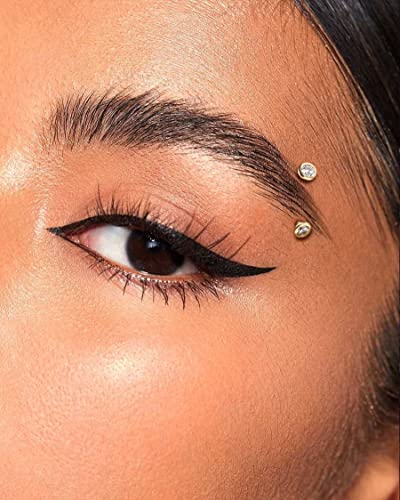 Solid Gold Rook Earrings Yellow Gold Eyebrow Rings 16g Real Gold Rook Piercing Jewelry 8mm 10K Curved Eyebrow Piercing 10Kt Gold Rook Barbell - style: 8mm