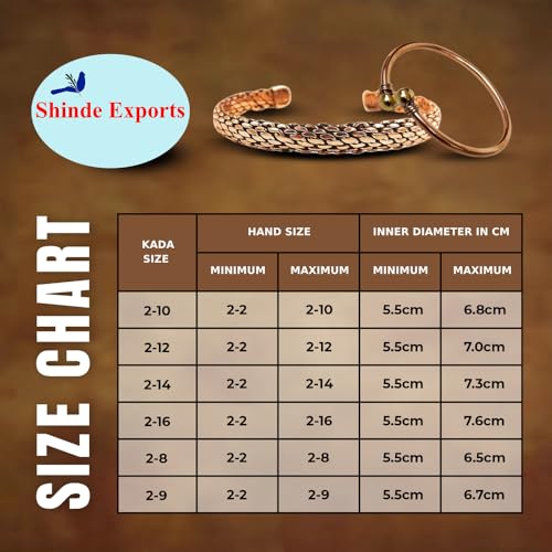 SHINDE EXPORTS pure copper bracelets cuf kada bangle for men and women - style: twisted 25gms