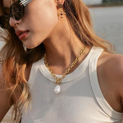 KSF Gold Lariat Necklace for Women Y Shaped Layered CZ Drop Chain | Y shaped necklace; Layered CZ detail; Long lariat style; Gift for her - color: Gold-11