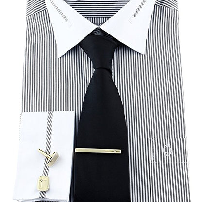HAWSON 1.5/2inch Tie Clip for Men, Novelty Tie Clip for Men and Boys, Cufflinks and Tie Clip Set for Men - color: D-Gold Crack