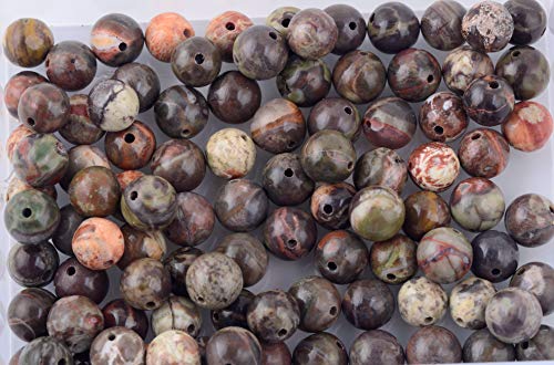 Natural Stone Beads 100pcs 8mm Ocean Jade Round Genuine Real Stone Beading Loose Gemstone Hole Size 1mm DIY Smooth Beads for Bracelet Necklace Earrings Jewelry Making (Ocean Jade, 8mm) - color: Ocean Jade, size: 8mm