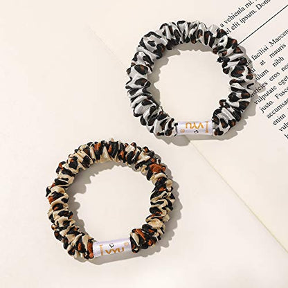Scrunchies Silk Satin Hair Ties - Small Mini Thin Elestics Ponytail Holder Hair Bands Skinny Scrunchy For Thick Curl Hair No Crease Hair Ties Soft Accessories No Hurt Your Hair for Women and Girls | Ponytail Holder, For Thick Curl Hair, No Crease, Soft Ac