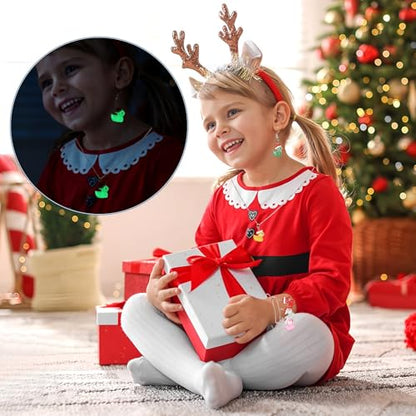 64Pcs Christmas Resin Duck Charm, Luminous Glitter Mini Duck Pendant | Premium Resin, Xmas Ducks Figurines Ornament Pendant, DIY Crafts, Bracelet Necklace Earrings Jewelry Making Decorations - style: Christmas Ducks Style