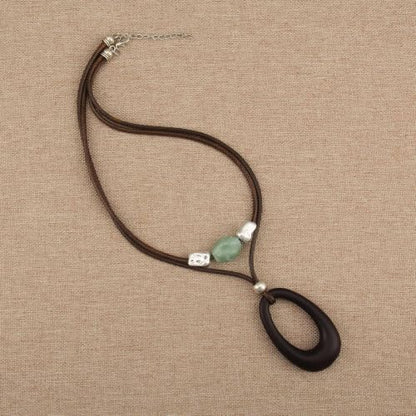 Chunky Pendant Necklace for Women Vintage Boho Necklaces Choker Layered Statement Necklaces Bohemian Jewlery Gifts - style: Large Pendant Necklace Women