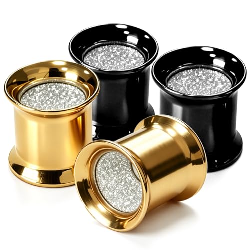 WBRWP Unisex Women 6pcs/8pcs-3pairs/4pairs Hollow Zircon Stainless Steel Screw Ear Plugs Tunnels with ZirconEar Plugs Tunnels - Ear Expander - Ear Gauges Stretcher Body Piercing 8g-5/8 - color: 4Pc with Silver Shining Inside