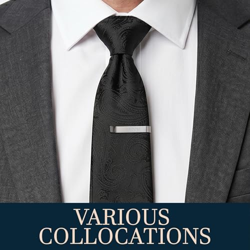 HAWSON Father of the Bride and Groom Tie Clip Best Man Skinny Stainless Steel Marriage Tie Bar Wedding Gift for Man - style: 2''-GROOM