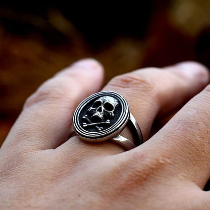 2023 Skull Ring Cool Evil Death Punk Rock Stainless Steel Rings Aly Style Jewelry - style: R1073
