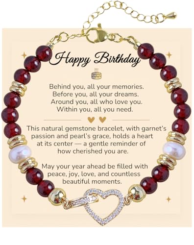 Birthday Jewelry Gifts For Girls Women, Four Leaf Clover & Heart Bracelets - color: Eternal Bloom