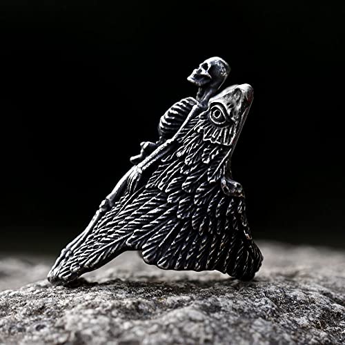 2023 Skull Ring Cool Evil Death Punk Rock Stainless Steel Rings Aly Style Jewelry - style: R1068