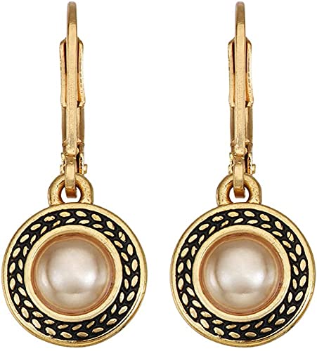 Handmade Sterling Silver Boho Crystal Dangle Leverback Earrings For Women - color: Gold