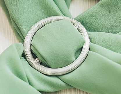 Handmade Pewter Scarf Rings and Slides - Metal Clip for Women Scarves - American Made - style: Tree Branch Scarf Ring