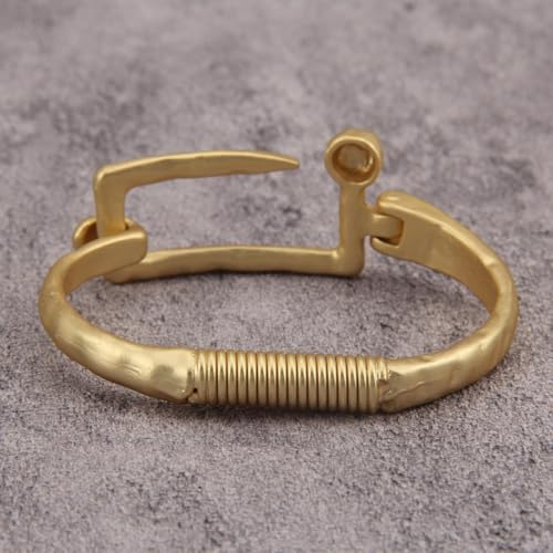 Gold Cuff Bracelet for Women Chunky Bracelet Statement Bracelet | Chunky Bangle Bracelets for Women Silver Beaded Open Bangle Stackable Stretch Bead Bracelet Boho Jewelry Gift for Wife Couple - style: Gold Bangle Cuff Bracelets